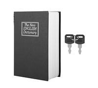 Caja de seguridad con llaves dobles, caja de libros portátil en forma de diccionario, caja de almacenamiento de seguridad escondites para dinero en efectivo, joyas, tarjetas de crédito