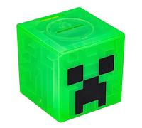 Caja de seguridad Creeper Minecraft - Producto oficial, hucha con laberinto para desbloquear el dinero, incluye stickers decorativos, regalo para gamers