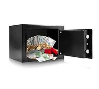 Caja de Seguridad de Acero Resistente con 2 Llaves, Alta Seguridad, Negro, para Hogar, Oficina, Hotel
