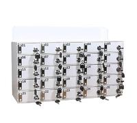 Caja de seguridad de acrílico para teléfono con 50 ranuras para teléfonos móviles, caja segura para dispositivos 25/30/40/50/60, ideal para oficinas y escuelas