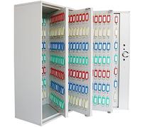 Caja de seguridad de alta capacidad con 600 llaves, solución de almacenamiento smontar en la pared para el hogar y la oficina, acabado plateado duradero con mecanismo de cerradura con llave.