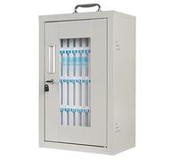 Caja de seguridad de metal para teléfono móvil, montaje en pared, color gris, para teléfonos, solución de almacenamiento de 36 bits, ideal para uso doméstico u oficina