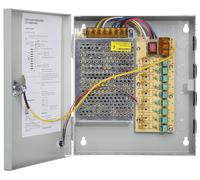 Caja de Seguridad / Fuente de Alimentación Conmutada 12VDC 100W 8A (9 Salidas)