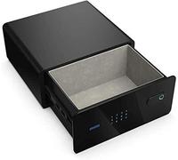 Caja de seguridad ignífuga e impermeable, pantalla táctil, contraseña, seguridad para el hogar, para mesita de noche, cajón, caja de depósito oculta de acero, protección de dinero