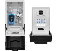 Caja de Seguridad para Llaves, Caja de Llaves con Iluminación - Caja de Llave Código Seguro Exterior, con Combinación Dígitos Impermeable Caja Fuerte Llaves para Hogar Escuela Garaje Oficina