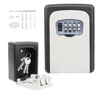 Caja de Seguridad para Llaves Con Código de 4 Dígitos, Impermeable y Exterior - Para Guardar de Forma Segura Llaves de Coche y Tarjetas de Crédito
