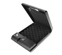 Caja de seguridad para pistola / dinero, valiosa caja de almacenamiento de joyas, cerradura de llave y huella dactilar de repuesto, caja fuerte biométrica para huellas dactilares