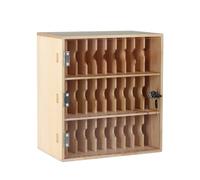 Caja de seguridad para teléfono celular con cerradura y llave, armario acrílico para 110 rejillas numeradas digitales, ideal para uso doméstico y de oficina