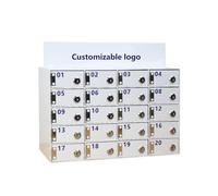 Caja de seguridad para teléfono montada en la pared, 3.94 x 7.38 x 1.97 pulgadas, armario de seguridad acrílico para oficina, reuniones, escuelas, eventos y negocios (tamaño B20)