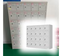 Caja de seguridad para teléfono móvil con 20 ranuras para oficina o estación de policía. Ideal para todos los modelos. Solución de almacenamiento seguro para teléfonos y objetos de valor.