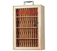 Caja de seguridad para teléfono móvil con cerradura, caja de seguridad portátil para el hogar y la oficina, puerta transparente, 24/36/48/60 bits de madera