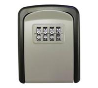 Caja de seguridad portátil para almacenamiento de llaves, caja de seguridad con combinación para oficina en casa, fábrica, solución de almacenamiento de llaves (gris)