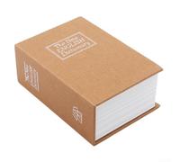 Caja de seguridad Secret Book con cerradura de combinación, almacenamiento discreto para joyas, dinero en efectivo y llaves, caja de seguridad compacta para el hogar u oficina, color negro (amarillo)