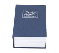 Caja de seguridad Secret Book con cerradura de combinación, almacenamiento discreto para joyas, dinero en efectivo y llaves, caja de seguridad compacta para el hogar u oficina, color negro (azul)