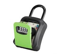 Caja de seguridad segura de aluminio para montaje en pared con cerradura de combinación de 4 dígitos que ofrece 10.000 opciones de código de acceso (verde)