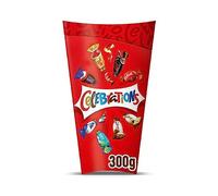 Caja de selección de chocolate con leche Celebrations de mini barras de chocolate y galletas, 300 g