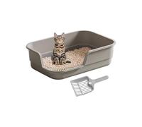 Caja De | Semi-Cerrada Facil De con Pala - Caja De De Bordes Altos para Gatos | para Control De Olores Interior para Gatitos Y Mascotas Mayores Hogar Y Oficina