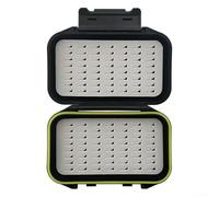 Caja de señuelos compacta para pescadores con mosca que buscan una organización eficiente sobre la marcha de anzuelos y artículos de aparejos de terminales pequeños