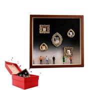 Caja De Silhouettee Del Museo - Kit De Marco De Caja De Memoria De 25,4 X 25,4 Cm, Vitrina De Cajas De Miniaturas | Para Apartamento Dormitorio Noche Sala Cumpleaños Vacaciones Día de la Madre