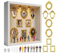 Caja de Silueta para Museo Mini DIY, Mini Museo de Figuras Humanas con Mini Marcos de Fotos Vintage y Figuras en Miniatura, Display Creativo de Recuerdos, Regalo para el Día de San Valentín y la