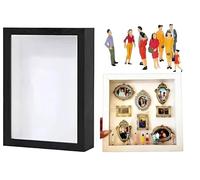 Caja De Siluetas De Mini Museos DIY: Celebra Tus Recuerdos úNicos con Estilo. Kits De ExhibicióN De Recuerdos Creativos con Figuras(Black/U)