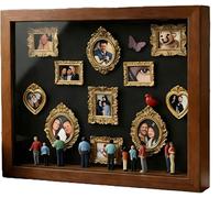 Caja De Siluetas DIY para Mini Museos: Celebra Tus Recuerdos úNicos con Estilo. Exhibe Tus Recuerdos En Miniaturas(Brown/R)