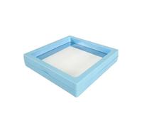 Caja de sombra con marco imagen flotante 3D, soporte for presentación joyería, for colgante anillo, protege la, estuche piedra, 12 Uds para Joyería, Medallas(Sky Blue,11x11cm)