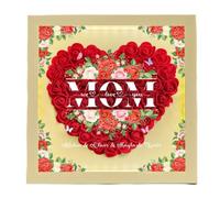 Caja de sombra de flores personalizada para mamá con luz LED, regalo divertido para mamá, esposa, de hija, hijo, marido, regalos personalizados para mamá, aniversario, Navidad, regalo único para