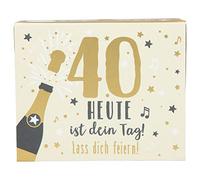 Caja de sonido con números para cumpleaños (1 unidad), diseño de 40 Hoy es tu día lass Dich feiern! 40 cumpleaños