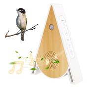 Caja de sonidos naturales, detector de movimiento, canto de pájaros, caja de ruidos naturales, funciona con pilas, caja acústica vertical 3 modos, 4 pájaros cantando madera auténtica para dormitorio