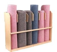 Caja de soporte para esterilla de yoga de gran capacidad, estante de almacenamiento de madera para 12 esterillas, mantas y accesorios deportivos, organizador perfecto para estudios de yoga y fitness