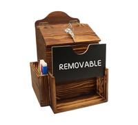 Caja de Sugerencia de Madera Genérica Ballot Box | Cajas de Donación de Pared de Recolección de Caridad, Buzón de Correo con 2 ranuras para Profesor, Oficina, Granja