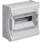 Caja de sup. estanca vector VE, IP65, 1 fila,10M, puerta transparente