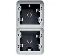 Caja de superficie, 2 elementos, vertical, gris
