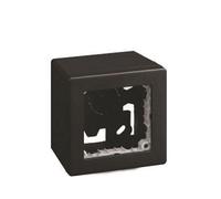 Caja de superficie compacta SIMON 270 con 1 elemento negro mate