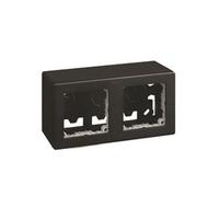 Caja de superficie compacta SIMON 270 con 2 elementos negro mate
