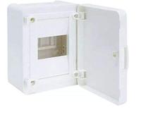 Caja de superficie golf serie VS, 1 fila, 4M, con puerta opaca blanca