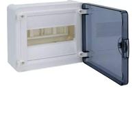 Caja de superficie golf serie VS, 1 fila, 8M, con puerta transparente y regleta