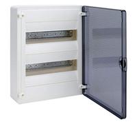 Caja de superficie golf serie VS, 2 filas, 24M, puerta transparente y regleta