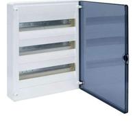 Caja de superficie golf serie VS, 3 filas, 54M, puerta transp.,regleta QC,chasis