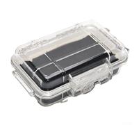 Caja de supervivencia, 3 tamaños disponibles, impermeable, a prueba de golpes, antipresión, portátil, herramienta de almacenamiento de camping con válvula de presión automática y anillo colgante de