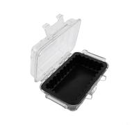 Caja de supervivencia ligera e impermeable con acolchado a prueba de golpes y válvula de presión automática para aventuras al aire libre (S-negro)