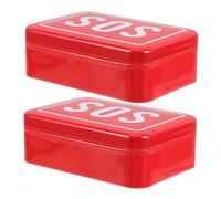 Caja de Supervivencia Sos Mini de Hierro Rojo, 2 Piezas