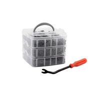 Caja de surtido de clips para automóviles - 630 piezas surtidas + herramienta de (des) montaje