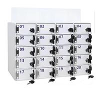 Caja de taquillas para teléfono móvil, gabinetes de Almacenamiento de acrílico para teléfono móvil con cerraduras y Llaves, taquilla para teléfono móvil montada en la Pared,20Slots