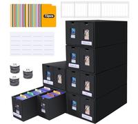Caja de tarjetas coleccionables para más de 11000 tarjetas, caja de carga superior para 2000 + 3 x 4 pulgadas 35PT Toploaders, caja de almacenamiento de tarjetas para pantalla de comandante, caja con