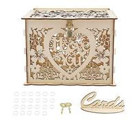Caja de Tarjetas con Llaves, Caja de Almacenamiento de Papel Caja de Sobres de Boda Tarjetas de Boda Tarjetas de decoración de graduación 25 x 20 x 18,3 cm / 9,84 x 7,87 x 7,20 Pulgadas