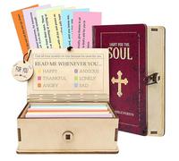 Caja de tarjetas de escrituras - Soporte de madera de almacenamiento bíblico | Organización de oración de inspiración diaria estilo funcional, colección de versos portátiles con toque espiritual para