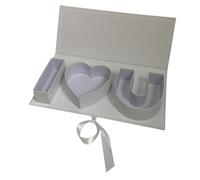 Caja de "Te amo", caja de "Te amo" for flores, caja de regalo rellenable con "Te amo" de cartón vacía, caja con forma for recuerdos de fiesta, chocolates, manualidades DIY(WHITE)