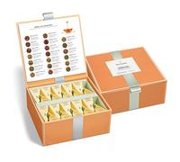 Caja de Té Herbal Surtido de Degustación 40 infusores de Té con Forma de Pirámide Hechos a Mano de Te Forte - Manzanilla, Chai, Menta y mucho más.